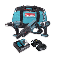 Makita DLX2025T33 18V 3 Piece Kit with 2x 5.0Ah Batteries