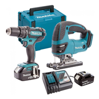 Makita DLX2134TJ 18V Combi Drill & Jigsaw Twin Pack with 2x 5.0Ah Batteries