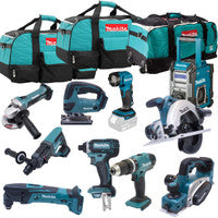 Makita LXT 18V 10 Piece Cordless Power Tool Kit with 3x 5.0Ah Batteries