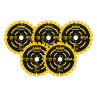 DeWalt DT10300-QZ Extreme Framing Circular Saw Blade 165mm x 20mm 24T (5 Pack)