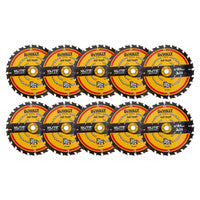 DeWalt DT10302-QZ Elite Series Circular Saw Blade 184mm x 16mm 24T (10 Pack)