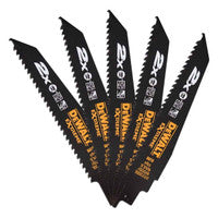 DeWalt DT2300L-QZ EXTREME Bi-Metal Reciprocating Saw Blade for Wood with Nails 152mm x 6TPI (5 Pack)