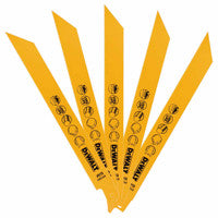 DeWalt DT2354 Bi Metal Reciprocating Saw Blade for Metal Pipes & Profiles 203mm x 18TPI (5 Pack)