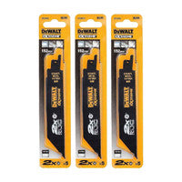 DeWalt DT2407L EXTREME® 2x Long Life Reciprocating Saw Blades for Metal 152mm x 14/18 TPI (15 Pack)