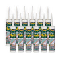 Everbuild INST Instant Nails Adhesive 290ml, White (12 Pack)