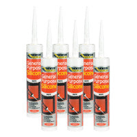 Everbuild GPSTR General Purpose Silicone Clear 280ml (6 Pack)