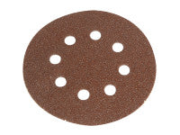 Faithfull FAIADHL125MF Hook & Loop Sanding Disc DID3 Holed 125mm Medium Fine (Pack of 5)