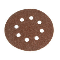 Faithfull FAIADHL125VF Hook & Loop Sanding Disc DID3 Holed 125mm Very Fine (Pack of 5)