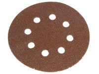 Faithfull FAIADHL150VF Hook & Loop Sanding Disc DID2 Holed 150mm 2 Very Fine (Pack of 5)