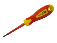 Faithfull FAISDVDE55 VDE Soft Grip Screwdriver Parallel Slotted Tip 5.5 x 125mm