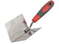 Faithfull FAISGTCINTSS Internal Corner Trowel Stainless Steel Soft Grip Handle
