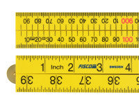 Fisco FSCXFY1ME Yellow ABS Nylon Rule 1m / 39in