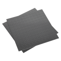 Sealey FT2S Vinyl Floor Tile with Peel & Stick Backing - Silver Coin Pack of 16