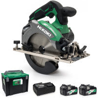 Hikoki C3606DA/JRZ 165mm Multi-Volt Circular Saw 18/36V with 2x 5.0/2.5Ah Batteries