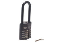 Henry Squire HSQCP5025 CP50/2.5 Combination Padlock 4-Wheel 50mm Extra Long Shackle 63.5mm