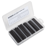 Sealey HST100B Heat Shrink Tubing Assortment 95pc 100mm Black