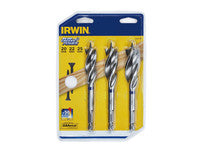 IRWIN Blue Groove Wood Power Bit Set 3 Piece 20, 22 & 25mm