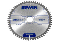 IRWIN IRW1907777 216 x 30mm 60T Professional Aluminium Circular Saw Blade