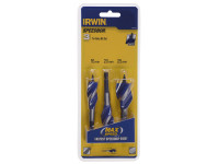 IRWIN 6X Blue Groove Stubby Wood Bit Set 3 Piece 16-25mm