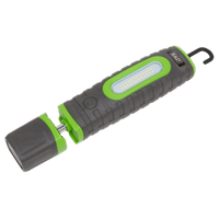 Sealey LED3606G Rechargeable 360° Inspection Lamp 24 SMD LED + 3W LED Green 2 x Lithium-ion