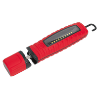 Sealey LED360R Rechargeable 360° Inspection Lamp 14 SMD LED + 3W LED Red Lithium-ion