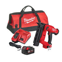 Milwaukee M18FN18GS-501X 18V Fuel Straight Second Fix Nail Gun with 1x 5.0Ah Battery