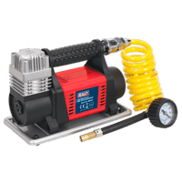 Sealey MAC04 Tyre Inflator/Mini Air Compressor 12V Heavy-Duty