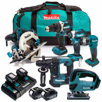 Makita MAK6KIT4X3 18V Cordless 6pc Kit with 4x 3.0Ah Batteries