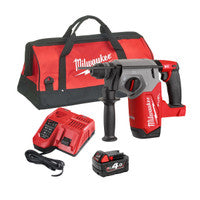Milwaukee M18FH-401X 18V Fuel 4-Mode 26mm Brushless SDS Plus Hammer Drill with 1x 4.0Ah Battery