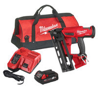 Milwaukee M18FN16GA-201X 18V Fuel 16 Ga Angled Second Fix Finish Nailer with 1x 2.0Ah Battery