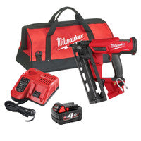 Milwaukee M18FN16GA-401X 18V Fuel 16 Ga Angled Second Fix Finish Nailer with 1x 4.0Ah Battery