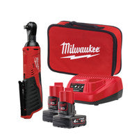 Milwaukee M12IR38-402X 12V Sub-Compact 3/8" Ratchet with 2x 4.0Ah Batteries