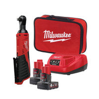 Milwaukee M12IR38-602X 12V Sub-Compact 3/8" Ratchet with 2x 6.0Ah Batteries