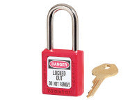 Master Lock MLKS410RED Lockout Padlock ƒ?? 38mm Body & 6mm Hardened Steel Shackle