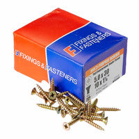 ForgeFix 6.0 x 100mm Multi Purpose Pozi Zinc Yellow Passivated MPS6100Y (100 Pack)