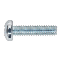 Sealey MSP625 Machine Screw M6 x 25mm Pan Head Pozi Zinc DIN 7985z Pack of 50