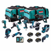 Makita 18V LXT Cordless 10 Piece Power Tool Kit with 4 x 5Ah Batteries