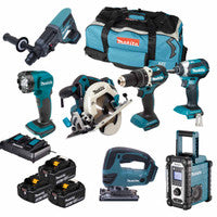 Makita DLX7068PT 18V 7 Piece Kit with 3x 5.0Ah Batteries