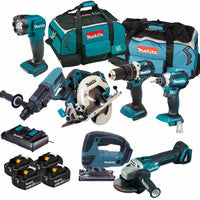 Makita MAK7KIT4X3 LXT 18V Cordless 7pc Kit with 4x 3.0Ah Batteries