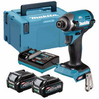 Makita TD003GD202 40V Max XGT 1/4" Impact Driver with 2x 2.5Ah Batteries