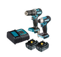 Makita DLX2414ST 18V Combi Drill & Impact Driver Twin Kit with 2x 5.0Ah Batteries