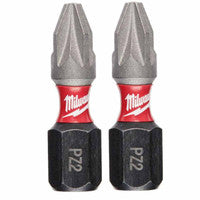 Milwaukee 4932472040 SHOCKWAVE Impact Duty Bits PZ2 x 25mm (Pack 2)