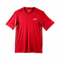 Milwaukee 4932493071 Workskin Warm Weather Short Sleeve T-Shirt Colour, Red (Size XL)