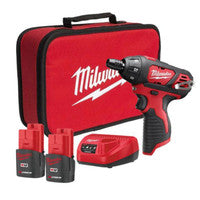 Milwaukee M12SET1D-152B 12V Sub Compact Single Speed Screwdriver with 2 x 1.5Ah Batteries