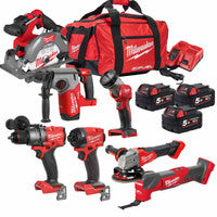 Milwaukee M18FPP7A-503B 18V Fuel Cordless 7 Piece Kit with 3x 5.0Ah Batteries