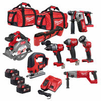Milwaukee M18KIT3 18V Cordless 8 Piece Kit with 3x 5.0Ah Batteries