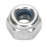 Sealey NLN4 Nylon Lock Nut M4 Zinc DIN 982 Pack of 100