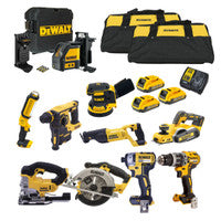 DeWalt 18V 10 Piece Power Tool Kit with 3x 2.0Ah Batteries