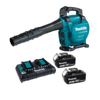 Makita DUB363ZV Twin 18V LXT Brushless Blower/Vacuum with 2x 5.0Ah Batteries & DC18RD Charger