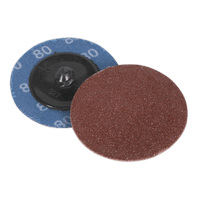 Sealey PTCQC5080 Quick Change Sanding Disc 50mm 80Grit Pack of 10